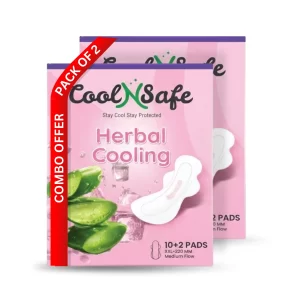 CoolNSafe All-Day Comfort Sanitary Pads XXL(320MM) | Pack of 2